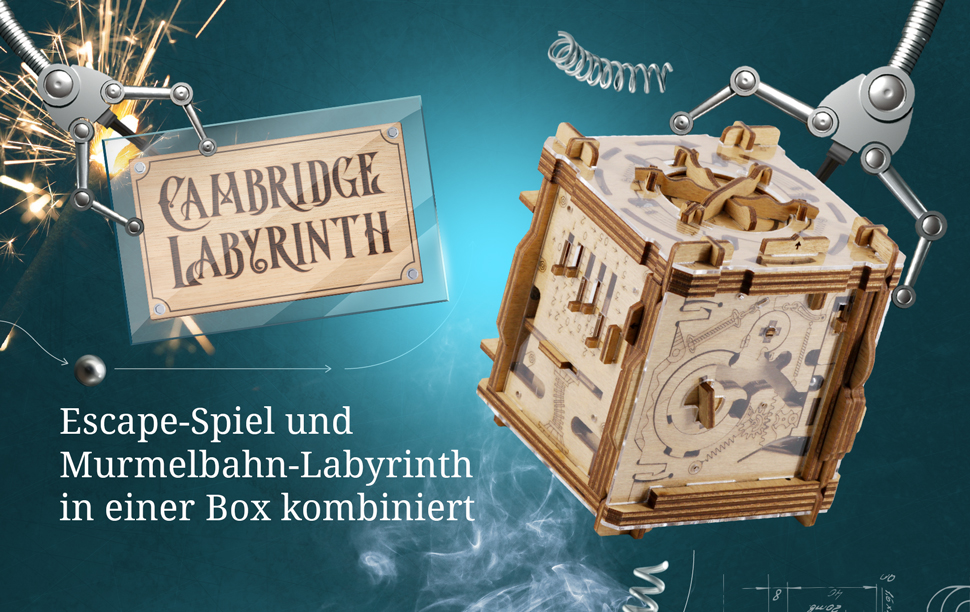 Cambridge Labyrinth Rätselbox aus Holz