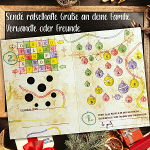 "Frohe Weihnachten" Escape Grußkarte Deutsch