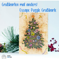 "Frohe Weihnachten" Escape Grußkarte Deutsch