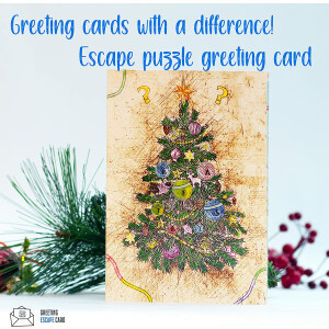 "Merry Christmas" Escape Greeting Card English