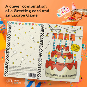 &quot;Happy Birthday&quot; Escape Greeting Card English