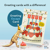 "Happy Birthday" Escape Greeting Card English