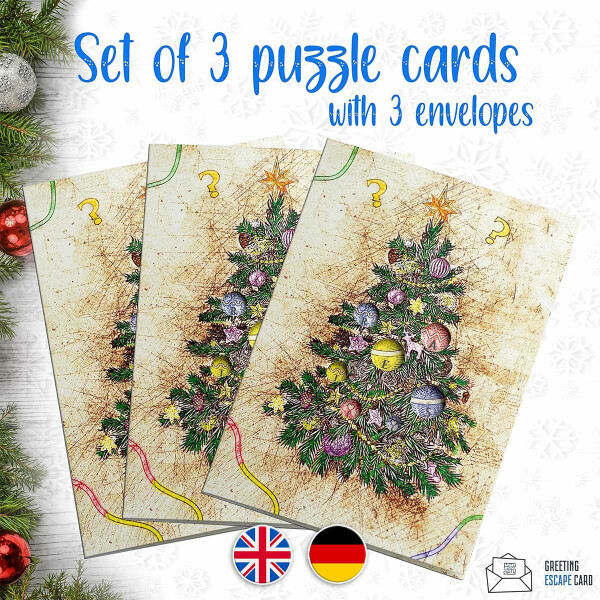 Set of 3 Christmas cards (DE/EN)