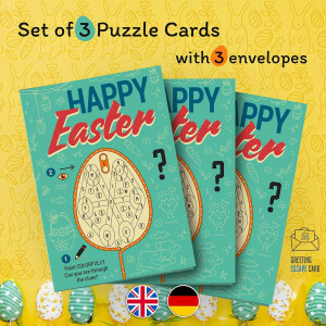 Set of 3 Easter cards (DE/EN)