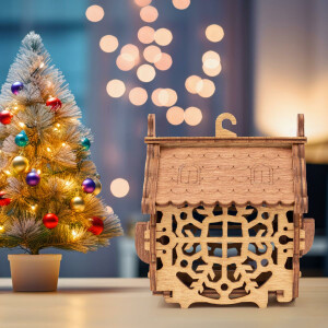 "Happy New Year" Box - Jeu de construction en bois