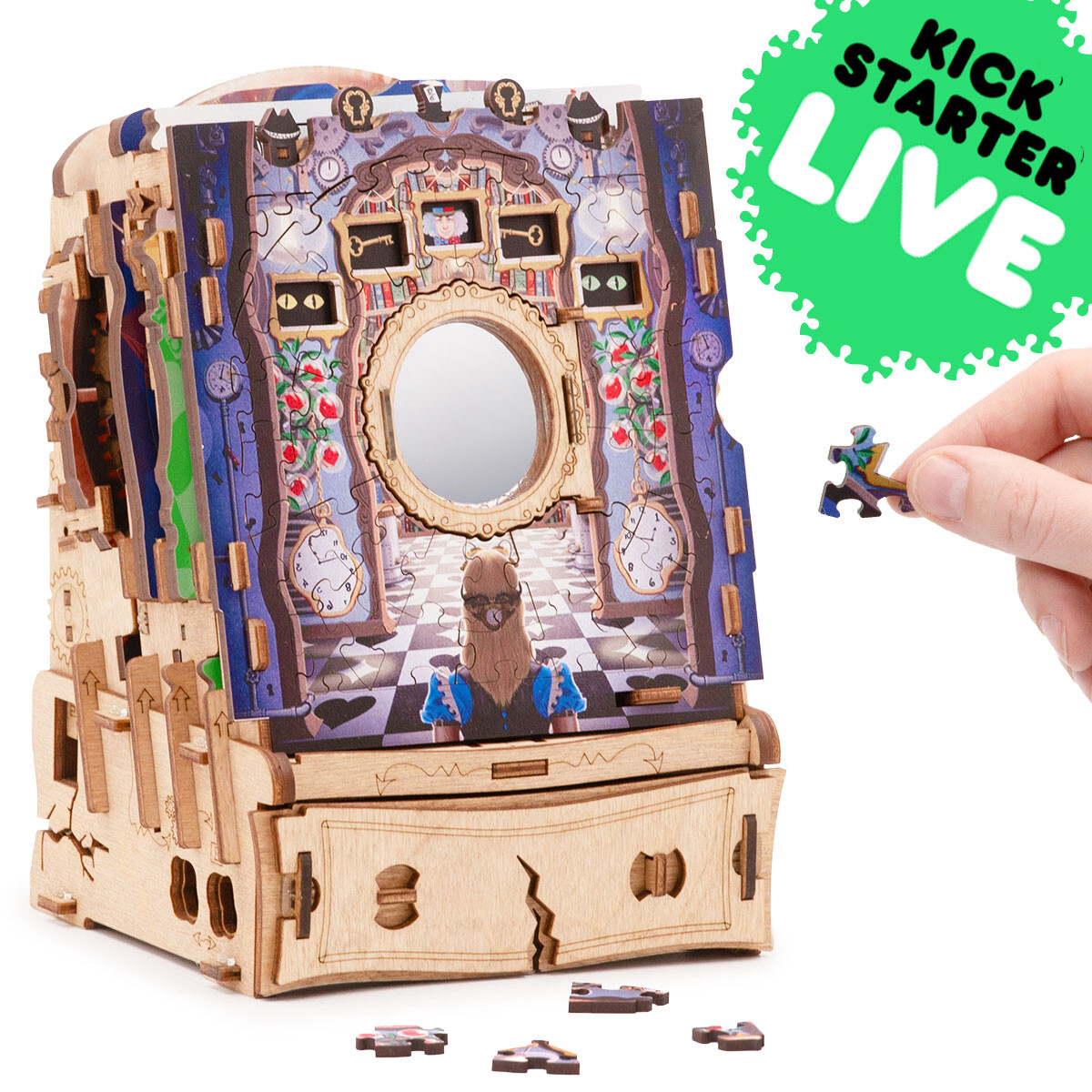 Cluepuzzle - The Wonderbox of Alice. Jigsaw puzzle box