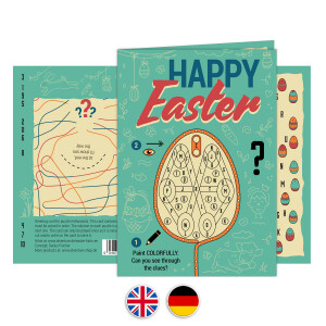 "Happy Easter" Escape Greeting Card (EN/DE)