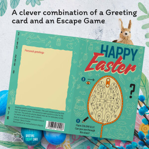 &quot;Happy Easter&quot; Escape Greeting Card (EN/DE)